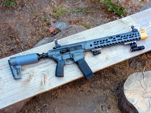 Virtus Vector SciFi Front End for MCX Virtus Air Rifle - Mock Muzzle Brake Flashhider - Airgun Barrel Tip Mod - AirPower3D