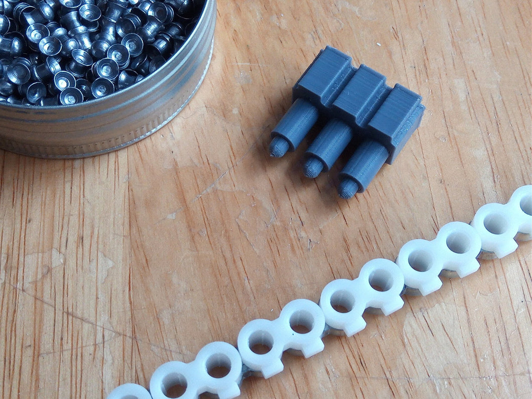 AirPower3D 3-Rounds MCX MPX Pellets Seating Tool for MCX/MPX Air Rifle Magazine Belt - Airgun Ammo Ammunition Bullet Replacement Accessory