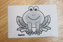 Load image into Gallery viewer, Valentine Frog B/W 4&quot;x6&quot; Thermal Sticker - Cute Smiling Toad - Romantic Valentine&#39;s Day Gift Expression - Pongo Beach