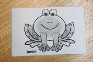 Valentine Frog B/W 4"x6" Thermal Sticker - Cute Smiling Toad - Romantic Valentine's Day Gift Expression - Pongo Beach