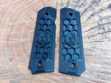 Load image into Gallery viewer, Airsoft3D TriForce Honeycomb Pistol Grip Set for Colt 1911 Airsoft Gas Blowback Pistols - Compatible with KJW, KWC, WE, and M1911 Gun Clones