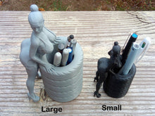 Load image into Gallery viewer, Hot Rod Girl Pen and Pencil Holder (PE+) - Fun Sexy Gift for Car Racing Fans -Busty Pinup (Pin Up) Model -  EveryThang3D