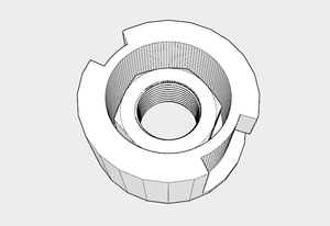 Modulus Muzzle to Airsoft Barrel Adapter Mark II - AirPower3D