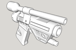 SSK Heavy Blaster Replica - Inspired by Star Wars The Old Republic - Corso Riggs Flashy - SoroSuub Corporation - Cosplay LARP Pistol Weapon