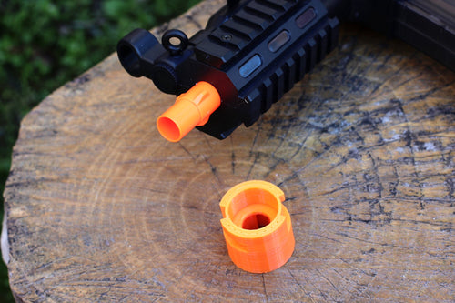 Blasters3D Modulus Barrel Adapter (Type II) for MP5K Water Bullet Gun (Gel Blaster) - Allows You to Use Foam Dart and Foam Ball Muzzle Mods - For Nerf Barrels