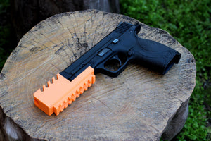Airsoft3D Strike Frame Mounted Compensator Mk. II with Rail for G17, G18c, M&P 40, and M&P 9 SoftAir Pistol - Airsoft Electronic Gun - Gas BlowBack (GBB)