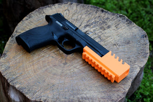 Airsoft3D Strike Frame Mounted Compensator Mk. II with Rail for G17, G18c, M&P 40, and M&P 9 SoftAir Pistol - Airsoft Electronic Gun - Gas BlowBack (GBB)