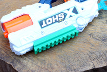 Load image into Gallery viewer, Blasters3D Top Picatinny Rail (10-Slots) for Zuru X-Shot Reflex 6 and Adventure Force Destroyer Revolver Blasters - Clip On Performance Mod for Foam Dart Toy - No Tools Needed
