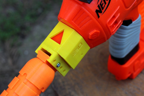 Blasters3D Modulus Receiver Picatinny Mount Adapter (Short) - Slide On Performance Mod for Nerf Foam Dart Toy Blasters - Build Ergonomic Science Fiction Weapons - TeleScopix