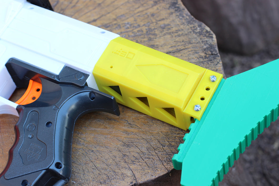 Blasters3D Modulus Receiver Picatinny Mount Adapter (Long) - Slide On Performance Mod for Nerf Foam Dart Toy Blasters - Build Ergonomic Science Fiction Weapons - TeleScopix