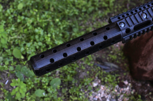 A310 Barrel Shroud Muzzle Device (14mm-) - for Crosman DPMS SBR, A4-P, AK1, Bushmaster MPW, R1 Air Rifle - Mock Muzzle Brake Flashhider - AirPower3D