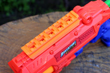 Load image into Gallery viewer, Blasters3D Top Picatinny Rail (11-Slots) for Zuru X-Shot Reflex 6 and Adventure Force Destroyer Revolver Blasters - Clip On Performance Mod for Foam Dart Toy - No Tools Needed