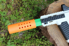 Load image into Gallery viewer, AirPower3D Modulus Barrel Adapter for Crosman ST-1 Full-Auto BB Airgun (CFAST1X) - Allows Use of Foam Dart / Foam Ball Muzzle Mods - For Nerf Elite Compatible Barrels