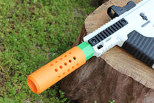 Load image into Gallery viewer, AirPower3D Modulus Barrel Adapter for Crosman ST-1 Full-Auto BB Airgun (CFAST1X) - Allows Use of Foam Dart / Foam Ball Muzzle Mods - For Nerf Elite Compatible Barrels