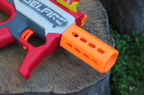 Blasters3D HexVen Flash Hider (100mm Long) for Nerf N-Strike Modulus - Muzzle Barrel Mod - Inspired by SciFi Movies - Video Game Weapon Prop