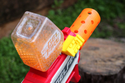 Blasters3D 45-Degrees 4-Slots Offset Picatinny Rails (Right Side) for Nerf Pro GelFire Gel Blaster - For Mythic and X MrBeast
