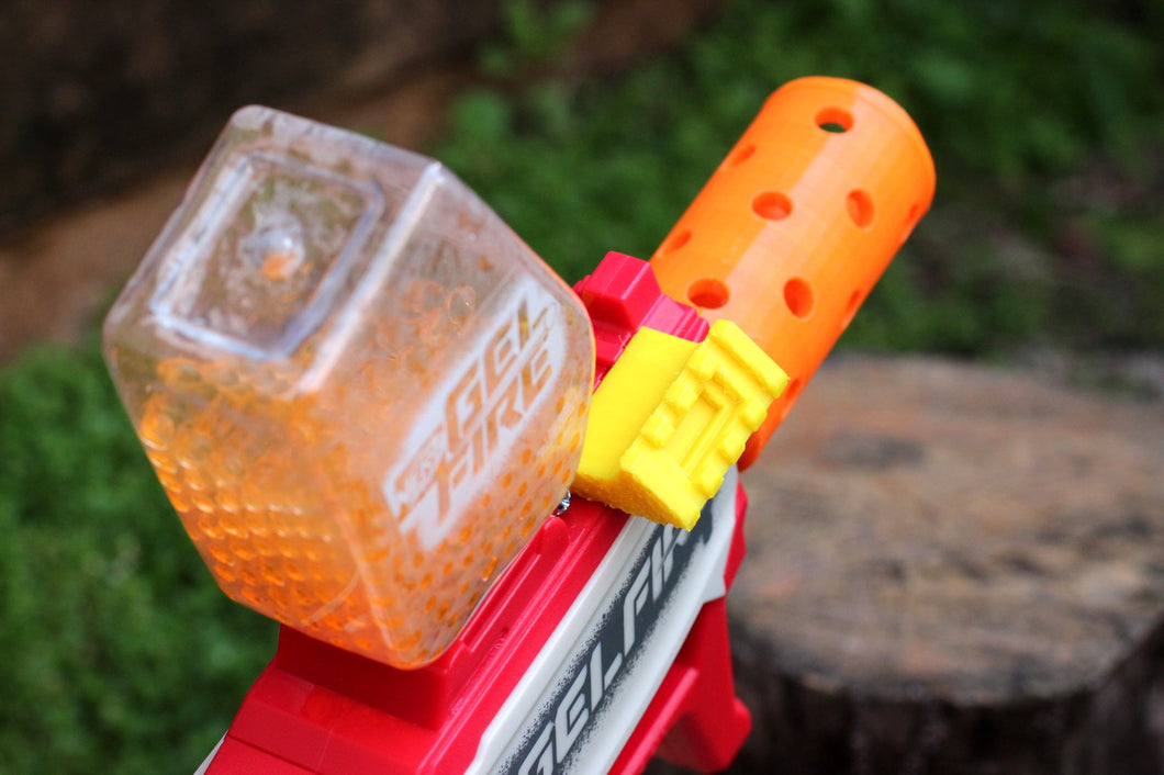 Blasters3D 45-Degrees 4-Slots Offset Picatinny Rails (Right Side) for Nerf Pro GelFire Gel Blaster - For Mythic and X MrBeast
