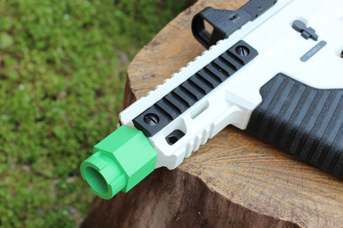 AirPower3D Modulus Barrel Adapter for Crosman ST-1 Full-Auto BB Airgun (CFAST1X) - Allows Use of Foam Dart / Foam Ball Muzzle Mods - For Nerf Elite Compatible Barrels
