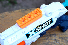 Load image into Gallery viewer, Blasters3D Top Picatinny Rail (7-Slots) for Zuru X-Shot Reflex 6 and Adventure Force Destroyer Revolver Blasters - Clip On Performance Mod for Foam Dart Toy - No Tools Needed
