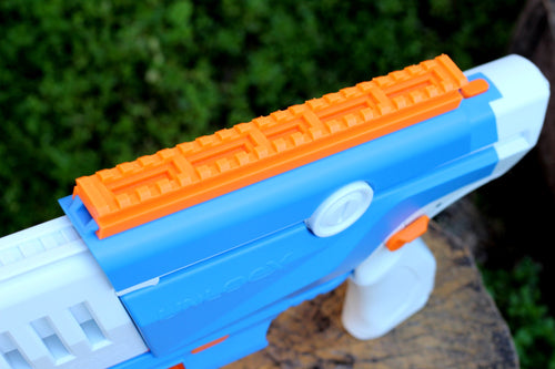 Blasters3D Full-Length Top Picatinny Rail (20-Slots) for UnlocX V1 V2 Rifle Gel Blaster - Slide-On Performance Mod - No Tools Required