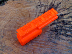 J.W. Frame Mounted Compensator with 10-Slots Rail for 1911 Compact Airsoft GBB Pistol - SoftAir Survival Game - Hitman Assassin Cosplay LARP - Airsoft3D