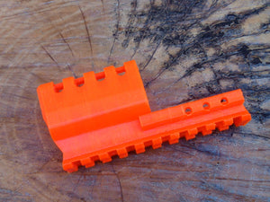 J.W. Frame Mounted Compensator with 10-Slots Rail for 1911 Compact Airsoft GBB Pistol - SoftAir Survival Game - Hitman Assassin Cosplay LARP - Airsoft3D