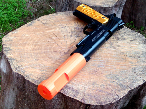 Airsoft3D Xentra Mock Silencer for Airsoft Guns and Airguns - SoftAir Compensator - Cosplay LARP Pistol Rifle Accessory