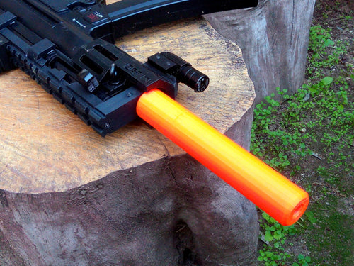 Airsoft3D 3-Lug Fake Silencer / Suppressor for MP5 SMG Airsoft Guns - SoftAir Compensator - Cosplay LARP Pistol Rifle Accessory