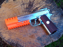 Load image into Gallery viewer, J.W. Frame Mounted Compensator with 10-Slots Rail for 1911 Compact Airsoft GBB Pistol - SoftAir Survival Game - Hitman Assassin Cosplay LARP - Airsoft3D