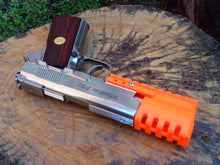 Load image into Gallery viewer, J.W. Frame Mounted Compensator with 10-Slots Rail for 1911 Compact Airsoft GBB Pistol - SoftAir Survival Game - Hitman Assassin Cosplay LARP - Airsoft3D
