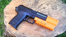 Load image into Gallery viewer, J.W. Frame Mounted Compensator with 9-Slots Rail for USP Compact Airsoft GBB Pistol - SoftAir Survival Game - Hitman Assassin Cosplay