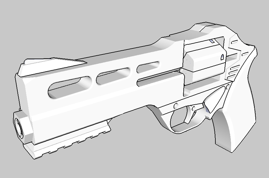 M2040 MK. II Revolver - Pistol Replica for Cosplay and Training - Working Trigger and Removable Cylinder - Blasters3D