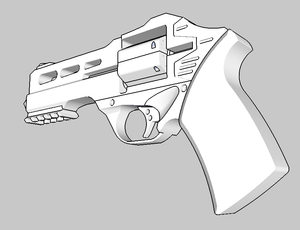 M2040 MK. II Revolver - Pistol Replica for Cosplay and Training - Working Trigger and Removable Cylinder - Blasters3D