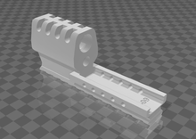 Load image into Gallery viewer, J.W. Frame Mounted Compensator with 12-Slots Rail for P-09 Airsoft CO2 GBB Pistol - SoftAir Survival Game - Hitman Assassin Cosplay LARP