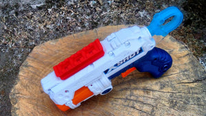 Blasters3D Top Picatinny Rail (7-Slots) for Zuru X-Shot Fury 4 Revolver Blaster - Clip On Performance Mod for Foam Dart Toy - No Tools Needed