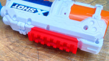 Load image into Gallery viewer, Blasters3D Top Picatinny Rail (7-Slots) for Zuru X-Shot Fury 4 Revolver Blaster - Clip On Performance Mod for Foam Dart Toy - No Tools Needed