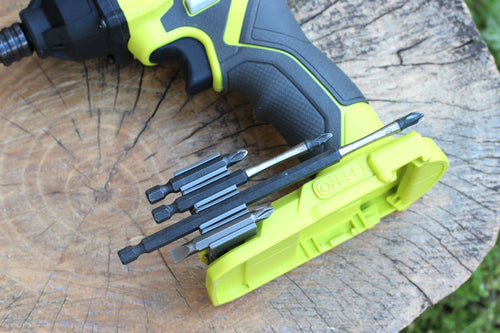 4-Bits Holder for Ryobi ONE+ 18V Drill or Impact Driver - Convenient Storage for Phillip, Flat Blade, and Torx Bits - EveryThang3D