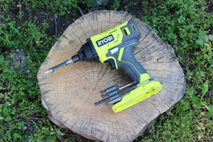 4-Bits Holder for Ryobi ONE+ 18V Drill or Impact Driver - Convenient Storage for Phillip, Flat Blade, and Torx Bits - EveryThang3D