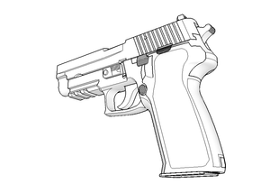 P226 Tactical Pistol with Removable Silencer Replica - Real 3-Slots Picatinny Rail - Assassin Hitman ActionProp - Toy Gun Cosplay