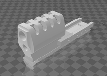 Load image into Gallery viewer, J.W. Frame Mounted Compensator with 12-Slots Rail for P-09 Airsoft CO2 GBB Pistol - SoftAir Survival Game - Hitman Assassin Cosplay LARP