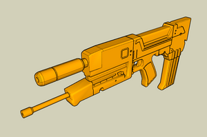 57% Scale Westinghouse M95A1 Phased Plasma Rifle Miniature Replica - Terminator Movies Inspired - T-800 40 Watt Gun Prop - Science Fiction