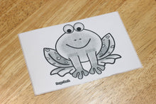 Load image into Gallery viewer, Valentine Frog B/W 4&quot;x6&quot; Thermal Sticker - Cute Smiling Toad - Romantic Valentine&#39;s Day Gift Expression - Pongo Beach