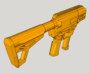 FGC-9 MK2 Replica with Real Picatinny Rails and M-LOK Slots - Assassin Hitman Action Movie Prop - Toy Gun Firearm Cosplay - Airsoft3D