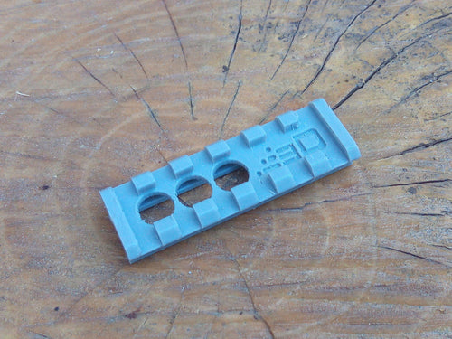 Blasters3D Micro Shots Rail to Picatinny Rail Adapter (6-Slots) - Use Standard NATO/Picatinny/Weaver Accessory on Nerf MicroShots Blasters