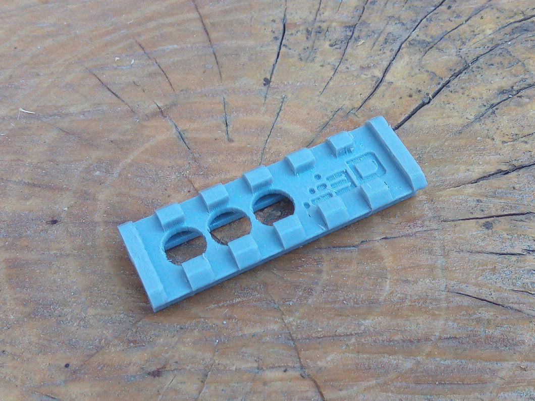 Blasters3D Micro Shots Rail to Picatinny Rail Adapter (6-Slots) - Use Standard NATO/Picatinny/Weaver Accessory on Nerf MicroShots Blasters
