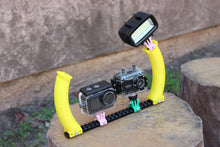 Load image into Gallery viewer, ActionCam CurvyGrip Handle - Turn Picatinny Rail into Action Cam Underwater Diving Rig Tray - For Cinematography and Videography Camcorder - EveryThang3D