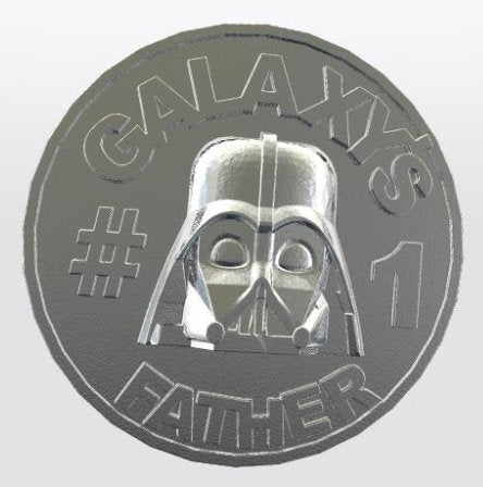Galaxy's #1 Father Memorabilia Coin - Father's Day Gift for Star Wars Return of the Jedi Fans