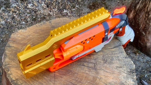 Blasters3D Proctor Barrel Mod with Top Picatinny Rail for Zombie Strike HammerShot - Slide On Friction Fit - No Need for Tools nor Glue