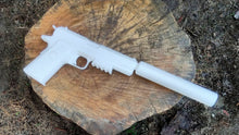 Load image into Gallery viewer, 1911 Tactical Pistol with Removable Silencer Replica - Real 4-Slots Picatinny Rail - Assassin Hitman Action Prop - Toy Gun Cosplay
